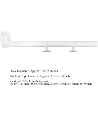 Fish Shrimp Feeder Tube and Plate Acrylic Clear Shrimp Feeding Tube Aquarium Fish Tank Feeder for Crystal Shrimp Tropical Fish(20cm) - Buy Online on SooperMarket.com
