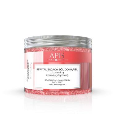 APIS CRANBERRY VITALITY Revitalising bath salt with cranberry and lemongrass | Vitality and relaxation | 650 g