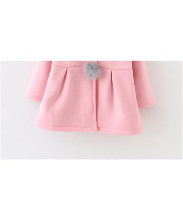 TMEOG Newborn Toddler Baby Girls Rabbit Ears Cloak Hooded Coat | 12-18 Months | Pink - Buy Online on SooperMarket.com