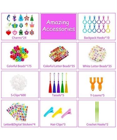 WISHTIME Rubber Band Bracelet Kit for Girls - 11700+ PCS DIY Bracelet Making Set with Bands, Beads, Charms, Tassels, Hooks, and Clips - Buy Online on SooperMarket.com