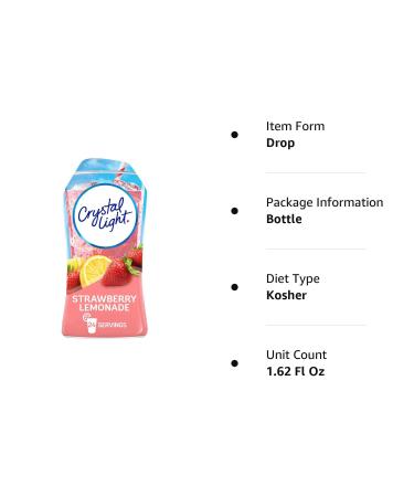 Crystal Light Liquid Strawberry Lemonade Naturally Flavored Drink Mix  1.62 fl oz Bottle Strawberry Lemonade 1.62 Fl Oz (Pack of 1) - Buy Online on SooperMarket.com