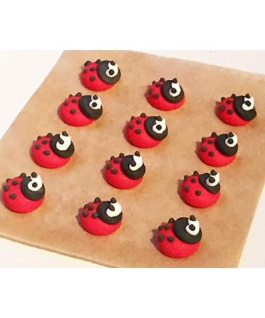 12 Sugar Mini Ladybirds - Beautiful Edible Cake Decorations - Buy Online on SooperMarket.com