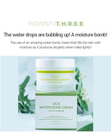 Cica Water Bomb Cream - Hydrating Moisturizer for Sensitive Skin | International Shipping Available - Buy Online on SooperMarket.com