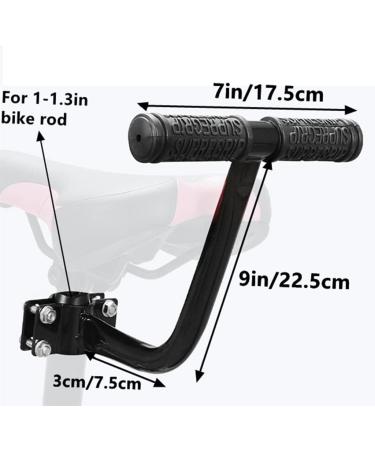 Universal Bicycle Rear Child Safety Seat Set with Armrests, Footrests, Cushion, Backrest, Handrail, Bell - Black - Buy Online on SooperMarket.com