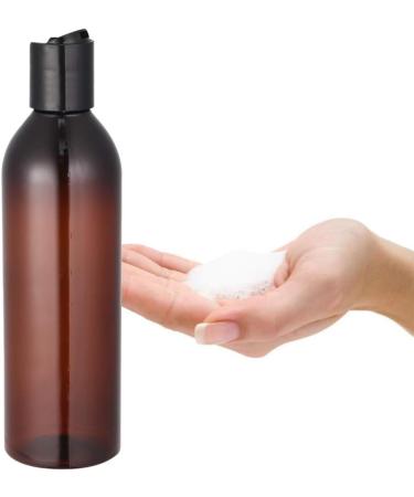 Minkissy Shampoo Dispenser 6pcs 250ml Portable Travel Bottles Plastic Refillable Bottles Plastic Squeeze Bottle with Disc Cap for Shampoo Lotion (Brown Bottle) Travel Size Toiletries - Buy Online on SooperMarket.com