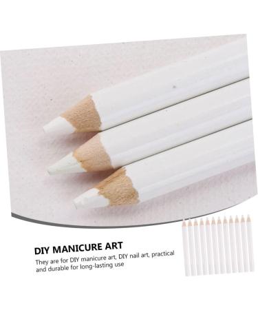 DOITOOL 48 Pcs Nail Point Drill Pencil Nail Dotting Pen Gems Picking Pen Nail Art Gems Diy Nail Art Gems Picker Pen Wax Pencil Nail Point Pen Crayons White Nail Sticker Drill Manicure Wood - Buy Online on SooperMarket.com