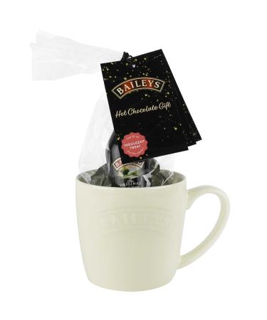 Hot Chocolate & Mug Gift Set - Hot Chocolate For Those Cold Winter Nights - Gift For Men & Women Cup - Includes - 1 x Mini Bottle 5cl - 1 x Mug - 1 x Hot Chocolate Sachet - Lovers Gift Mug