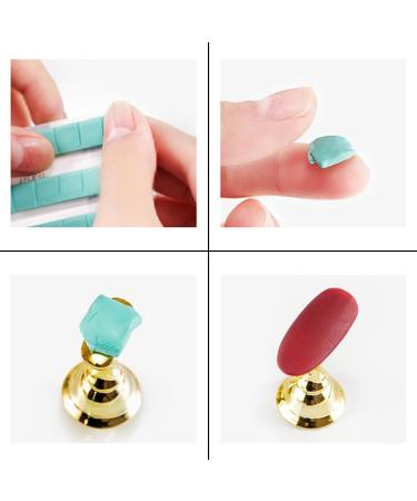 Magnetic Nail Tips Stand Nail Stand Display 2 Sets Acrylic Nail Display Stand False Nail Tips Holder Nail Stand Nail Tip Practice Holder Magnetic for Painting Nails False Nail Tip Manicure Tool golden - Buy Online on SooperMarket.com