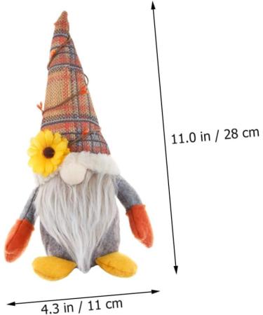 ABOOFAN Doll Thanksgiving Harvest Rudolph Gnome Decoration for Decor Figurine Autumn Festival Party Assorted Color 28X11X7CM - Buy Online on SooperMarket.com