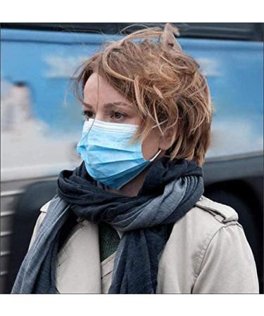 50-Piece Disposable Procedural Face Masks for Mouth and Nose Safety Protection - 3-Layer Filter Barrier - Manufactured and Sold by DecoPro - Buy Online on SooperMarket.com