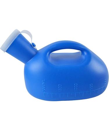 Male Urinal Bottle Camping Toilet Urine Bottle Urinals for Men - 2000mL Thick Plastic Mens Bedpan Bottle with Lid - Male Portable Pee Bottles - Travel Urine Collection Containers