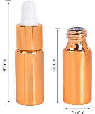 Tianzd 6-Pack 5ml Chrome Yellow Drip Bottles with Glass Pipette - Perfect for Perfume & Essential Oils - Buy Online on SooperMarket.com
