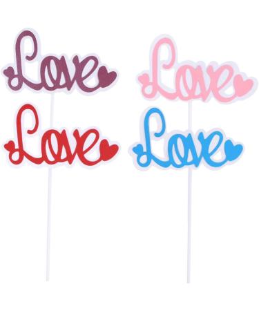 HOMSFOU 30 Pcs Love Shower Cake Picks and Toppers Decorative Cake Toppers Valentine s Day Wedding Cake Cupcake Toppers Birthday Cake Toppers Valentines Day Cake Toppers Self Made Food - Buy Online on SooperMarket.com