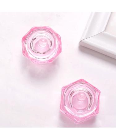 BrushesOctagonal Dappen Dish Cup Crystal Glass Glassware Tool for Nail Art Manicure Care - Buy Online on SooperMarket.com