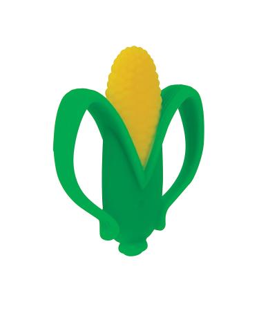 Nuby 2 Handle Silicone Fruit and Veggie Teether - 3+ Months | Corn Yellow - Buy Online on SooperMarket.com