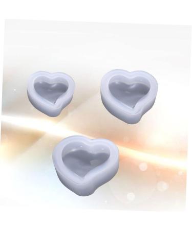 3pcs Silicone Molds Heart Silicone Casting Art Molds Japanese Cute Serving Plate Epoxy Jewelry Molds Crystal Drop Mold Jewelry Making Mold Cake Mold Accessories White M White - Buy Online on SooperMarket.com