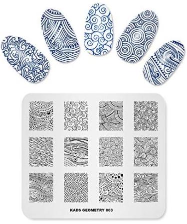 KADS 5pcs Nail Stamp Plates Set - Unique Irregular Geometry Patterns for Nails Art Stamping - Buy Online on SooperMarket.com