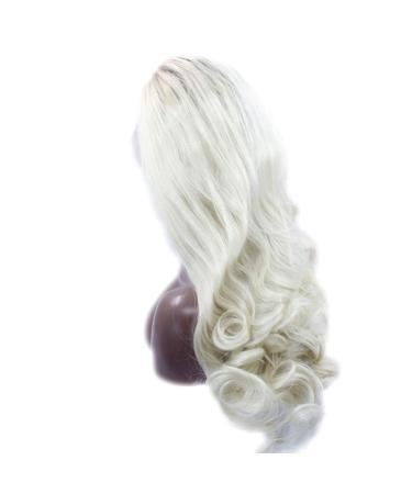 BGHJUE 24-Inch Natural Looking Long Wavy Synthetic Hair Lace Front Wig for Women - Heat Resistant Fiber Side Parting (Color: Photo Color) - Buy Online on SooperMarket.com