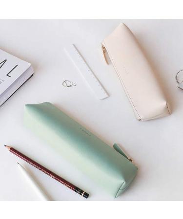 Doraking Pencil Bag Pen Case Cosmetic Makeup Bag Pen Pencil Stationery Pouch Bag Case/PU Leather Small Pencil Pouch Students Stationery Pouch Zipper Bag for Pens Pencils Markers (Apricot) - Buy Online on SooperMarket.com