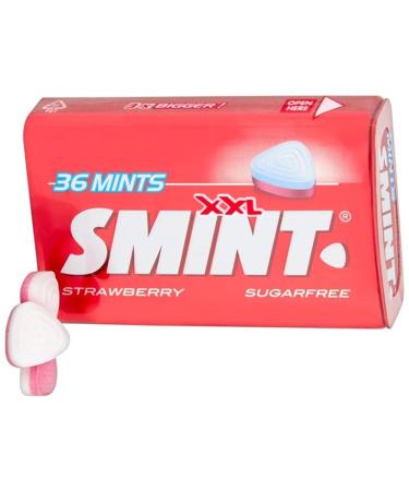 SMINT XXL Strawberry Sugar-Free Mints - 12 Packs (36 Pieces Each) with Breathe Mint Benefits