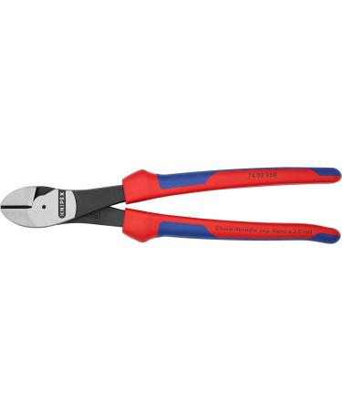 Knipex High Leverage Diagonal Cutter black atramentized with multi-component grips 250 mm (self-service card/blister) 74 02 250 SB Multi-component Grips Blue/Red 250 mm atramentized on self-service card - Buy Online on SooperMarket.com