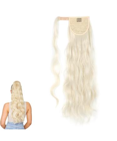 prinfantasy Ponytail Extension Long Wavy Pony Tails Hair Extensions Synthetic Curly Hair Ponytails Wrap Around Hairpiece for Women MW131 GBMW131 24 inch