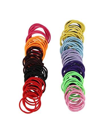 Coobbar 100pcs Women Elastic Hair Ties Band Ropes Ponytail Holder - Dark Blue - Buy Online on SooperMarket.com