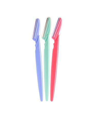 Diane D220 Eyebrow Facial Hair Shaper Trimmer, Dermaplaning Razor - 3 Pack 3 Count (Pack of 1)