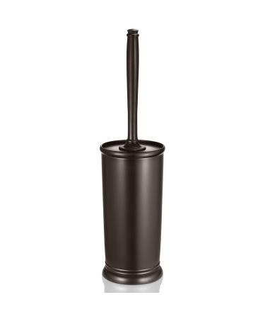 Toilet Bowl Brush Holder Set: Bathroom Deep Cleaning Toilet Scrubber Rim Cleaner with Caddy for Restroom Rv - Hidden Modern Elegant Toilet Clean Decorative Accessories - Bronze A-bronze