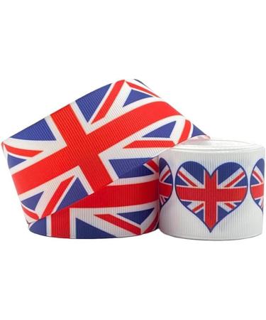 6 Yards Union Jack Ribbon 38mm Flag Printed Grosgrain Ribbon for Hair Bow Making Supplies Jubilee Ribbon Flag Bracelet Crafts DIY Accessories (A paragraph) - Buy Online on SooperMarket.com