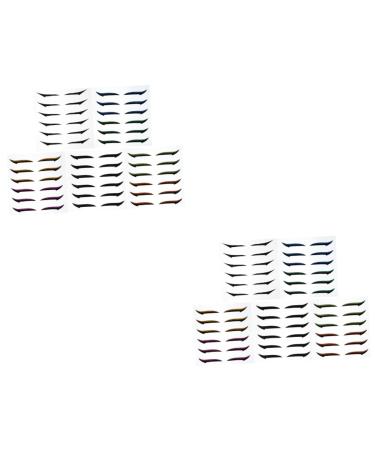 CANIGHT 72 Pairs Glitter Eyeliner Instant Transfers Eyeliner Eyelid Transfer Tape DIY Eyelid Tape Sticker