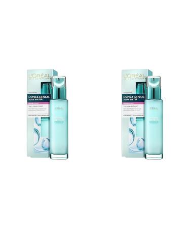 L'Or al paris moisture fluid hydra genius aloe water hydration and freshness for sensitive skin with aloe water and hyaluronic acid 70ml (pack with 2) 70 ml (2 -pack) sensitive skin