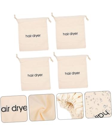 FOYTOKI 4pcs Hair Dryer Storage Bag Canvas Cosmetic Bag Hair Bag Hair Dryer Holders Hairdryer Fabric Beige 33x30cm Beige - Buy Online on SooperMarket.com