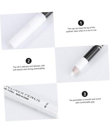 PLAFOPE 24pcs Eyeliner Pencil Brown Liquid Eyeliner Eye Makeup Drawing Pen Eye Liner Pen Wooden Pole White - Buy Online on SooperMarket.com