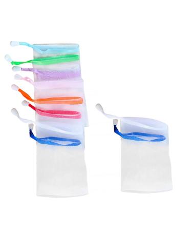 Baluue 30 Pcs Soap Foaming Net Shower Foaming Nets Mesh Bags Drawstring Soap Net Bag Bar Soap Mesh Bag