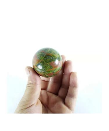 Natural Crystal Rough Ornament Natural Epidote Stone Rock Ruby Zoisite Quartz Spheres Ball for Decoration Gift Decoration feng Shui. (Color : 1pc 30-40mm)