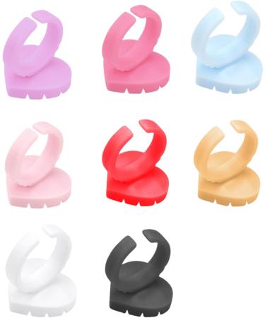 100PCS Flower Shaped Cups Practical Rings Cup For Makeup Artists And Beauty Enthusiasts Mixed Colors - Buy Online on SooperMarket.com