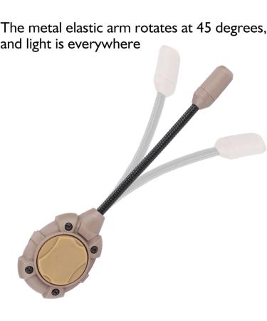 Vgeby Tactical Helmet Light - 1 LED 45 Rotate Arm | Outdoor Military Flashlight | MOLLE Mount | Sand Color - Buy Online on SooperMarket.com
