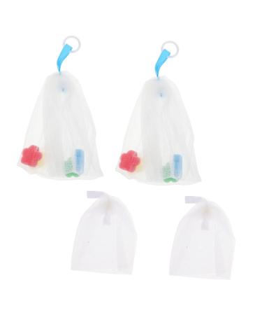 BELLIFFY 4pcs Foaming Net Portable Soap Cleansing Foaming Cup Soap Mesh Bag Soap Net Purpose Soap Pe