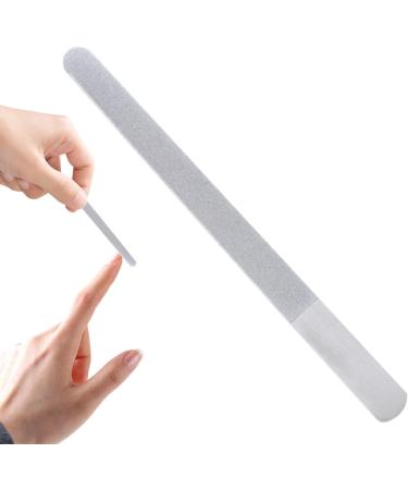 Stainless Steel Nail File | Stainless Steel Finger Nail File - Toenail File for Natural Nails Pedicure Tool Nail Care for Home Salon or Travel Use - Buy Online on SooperMarket.com