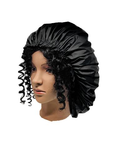 Elebox 2 Pack Waterproof Super Jumbo Shower Caps for Women with Long Hair - Black - Buy Online on SooperMarket.com