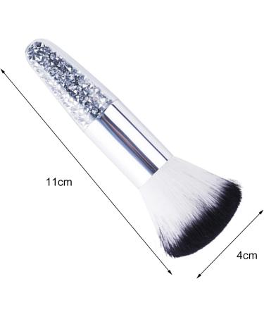 Worparsen Beauty Brush Transparent Handle Faux Crystal Particles Makeup Brush Delicate Long Lifespan White - Buy Online on SooperMarket.com