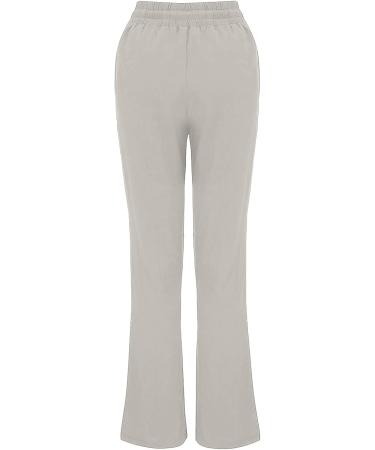 Wiyuqeen Spring Pants for Women - Trendy Straight Leg Trousers - Light Gray XX-Large - Buy Online on SooperMarket.com