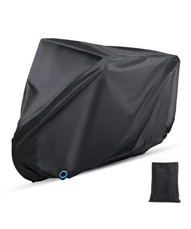 Bike Cover, Waterproof Outdoor Bicycle Cover with Lock Hole for Mountain Road Bikes Black XL