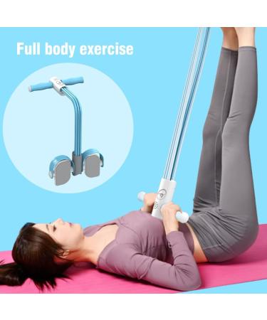Abdominal Trainer - Sit-Up Equipment with 6 Tubes | Elastic Pull Rope & Resistance Band for Core Workout - Ab Shaper in Blue - Buy Online on SooperMarket.com