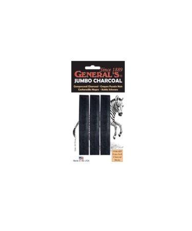 General Pencil's Jumbo Compressed Charcoal 6B Stick (966ABP)