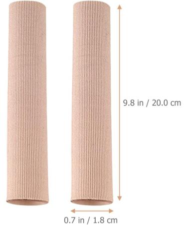 COHEALI Silicone Gel Toe Spacers and Protectors - 2Pcs Beige Finger Sleeves for Toe Blister Relief - Elastic Bandage for Anti-Wear Protection - 20X1.8CM - Buy Online on SooperMarket.com