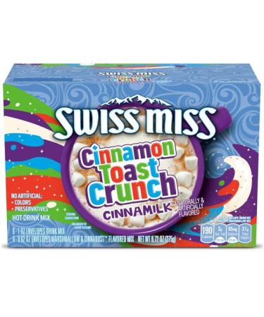 2 boxes X 275g Swiss Miss Cinnamon Crunch Cinnamilk Flavored Hot Cocoa Drink Mix with Marshmallows 6ct x2 - American Hot Chocolate