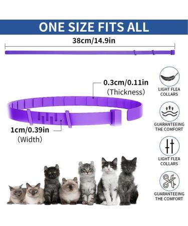 YOTANGO Cat Collar Repellent 4 Pack Cat Collar-Built-in Pant-Based Formula Strong Repellency Slow Release Pleasant Aroma Waterproof (PurpleGrey) - Buy Online on SooperMarket.com