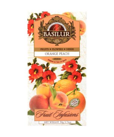 Fruit Infusion - Orange Peach Tea x (4) - 25 Bags Per Box - Traditional Herbal Tea